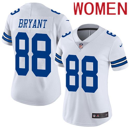 Women Dallas Cowboys #88 Dez Bryant Nike White Vapor Limited NFL Jersey
